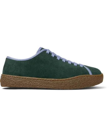 Pantofi sport din piele intoarsa cu sireturi contrastante Peu Terreno, Verde