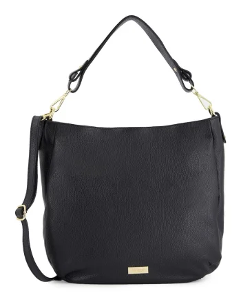 Geanta shopper dama  piele naturala, neagra, 33x34x11cm, cu 3 buzunare interioare, curea detasabila 112cm