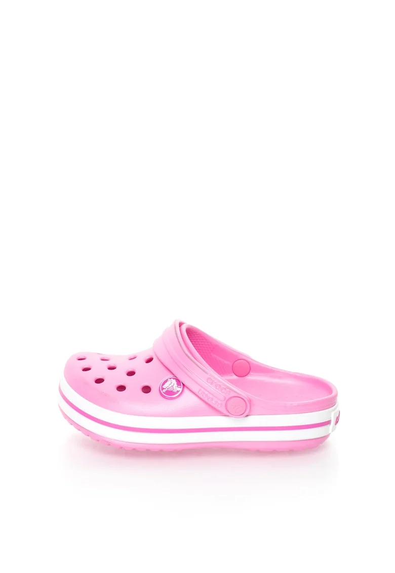 Saboti slingback relaxed fit Crocband, Roz pastel deschis