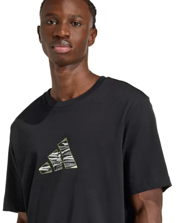 Tricou cu imprimeu logo Camo, Negru