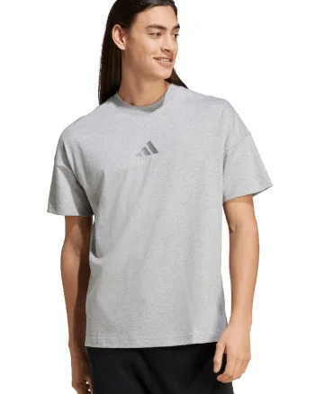 Tricou lejer cu decolteu la baza gatului All Szn, Gri deschis