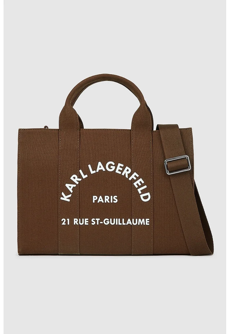 Geanta tote de panaza Rue St-Guillaume, Maro pamantiu