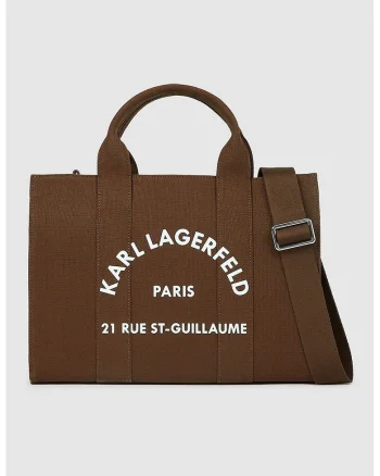 Geanta tote de panaza Rue St-Guillaume, Maro pamantiu