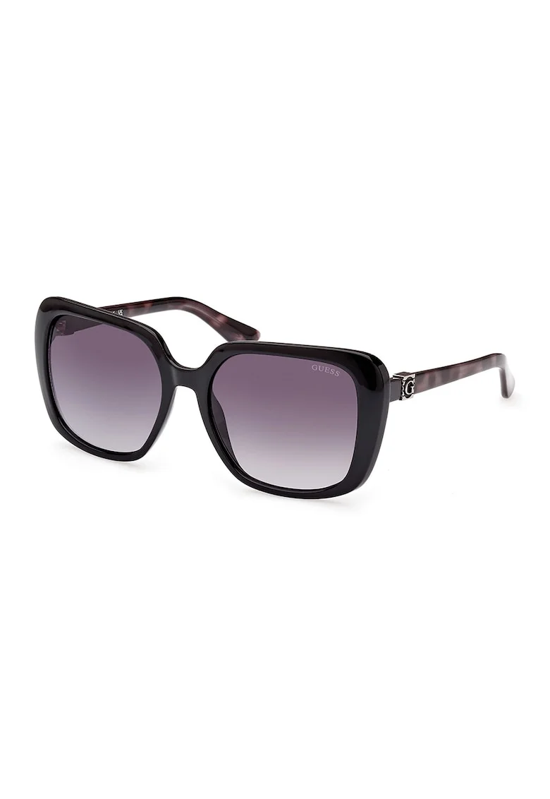 Ochelari de soare patrati cu lentile in degrade, Violet prafuit/Violet pruna