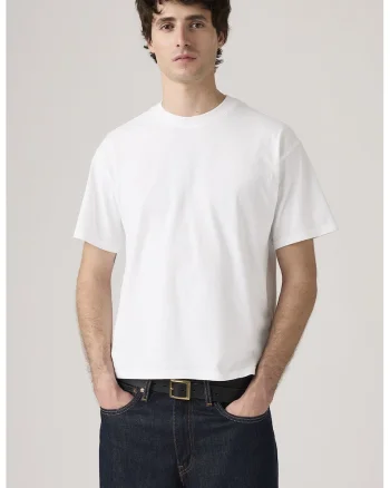 Tricou crop cu croiala lejera, Alb optic