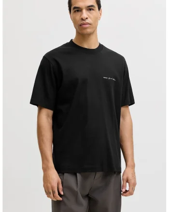 Tricou lejer din amestec de bumbac organic, Negru