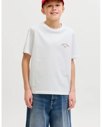 Tricou cu imprimeu text si foto, Alb,