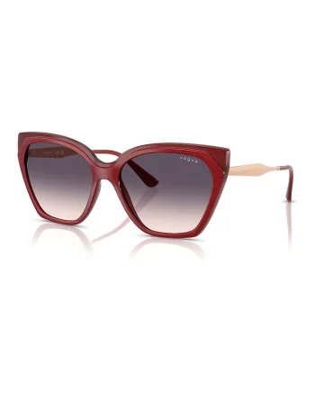 Ochelari de soare cat-eye cu lentile in degrade, Visiniu/Piersica