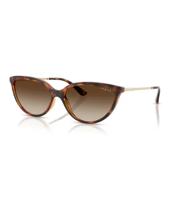 Ochelari de soare cat-eye cu rama metalica, Maro inchis/Maro nisip