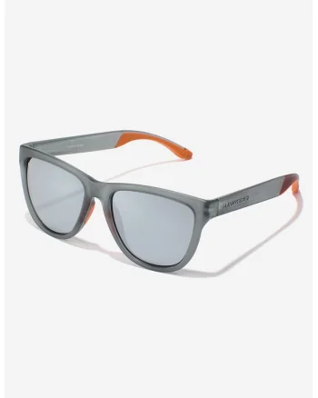 Ochelari de soare patrati cu lentile polarizate si model unisex, Gri/Portocaliu