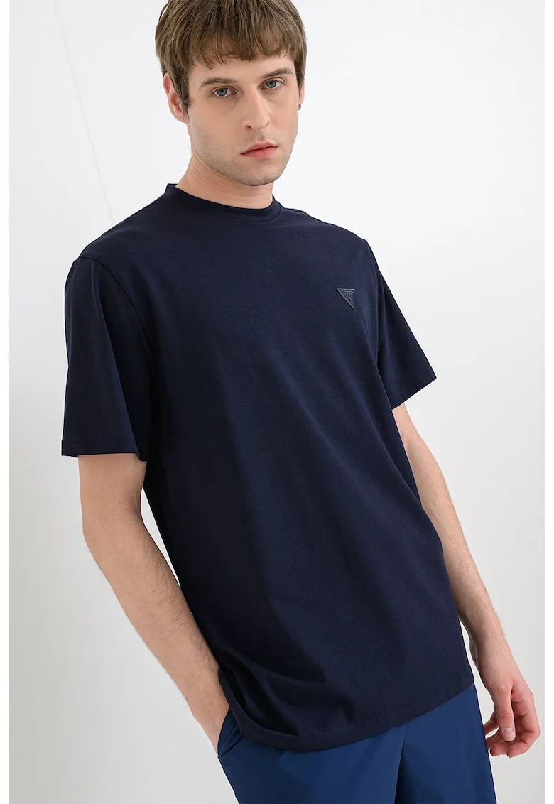 Tricou din amestec de modal si bumbac, Albastru ultramarin