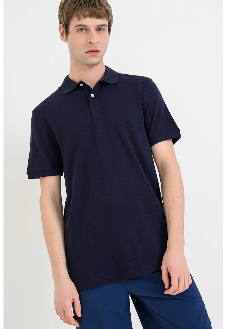 Tricou polo din amestec de lyocell, Albastru ultramarin