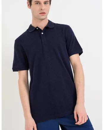Tricou polo din amestec de lyocell, Albastru ultramarin