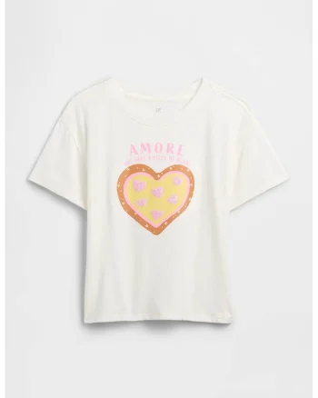Tricou regular fit cu imprimeu grafic, Portocaliu mandarina/Alb murdar/Maro pamantiu