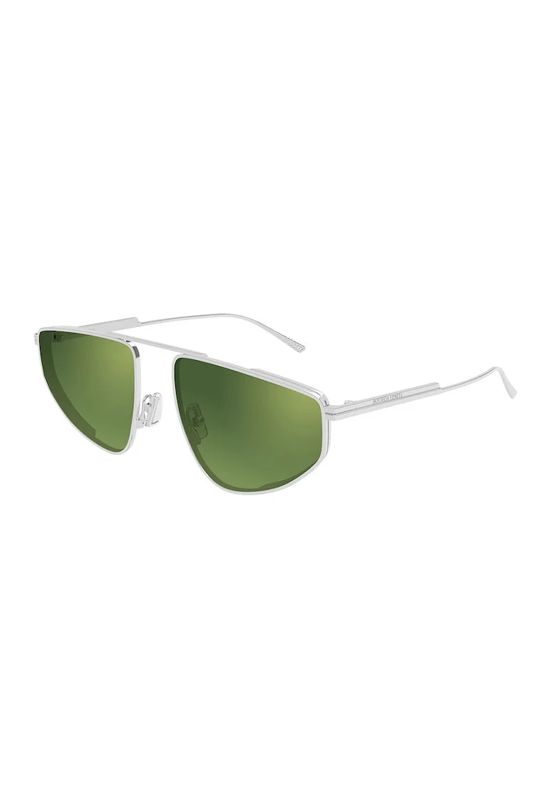 Ochelari de soare aviator cu rama metalica, Argintiu
