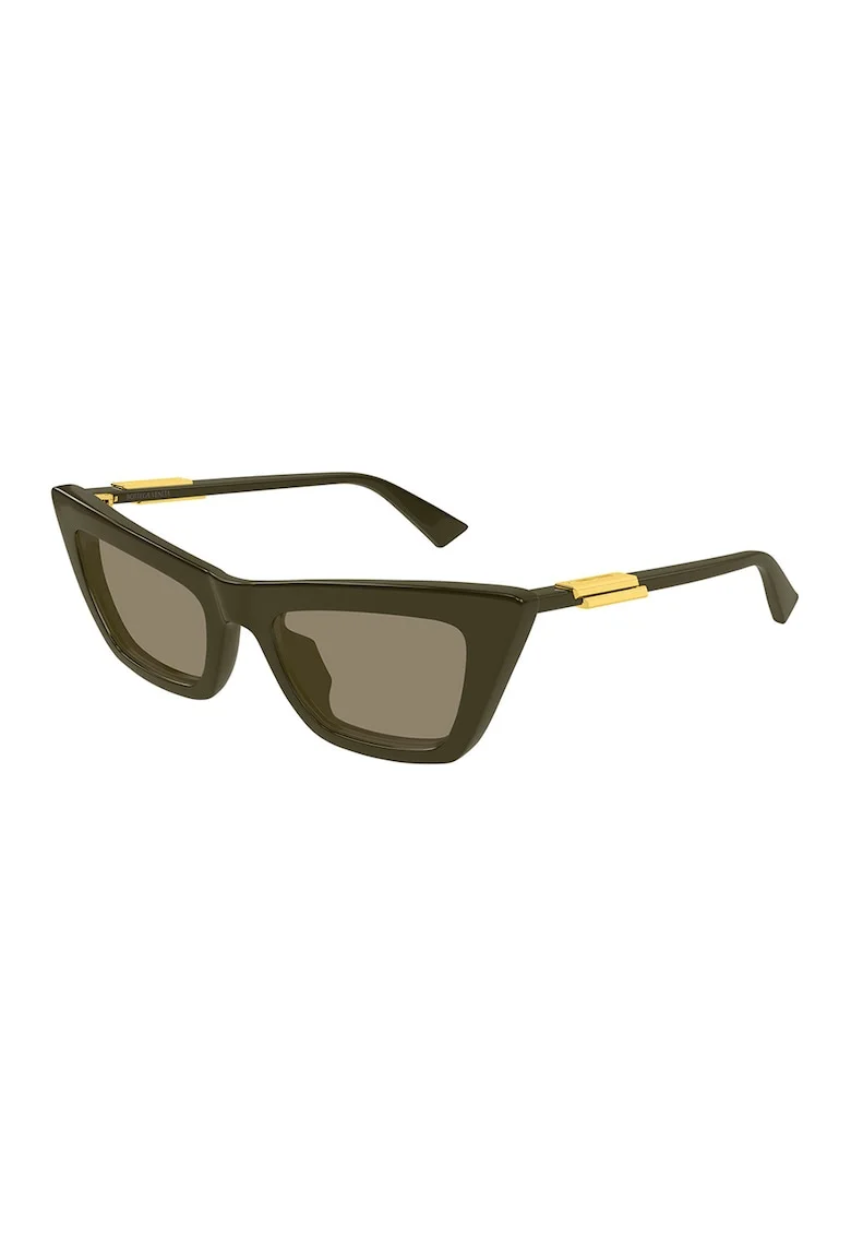 Ochelari de soare cat-eye, Auriu/Verde masliniu inchis
