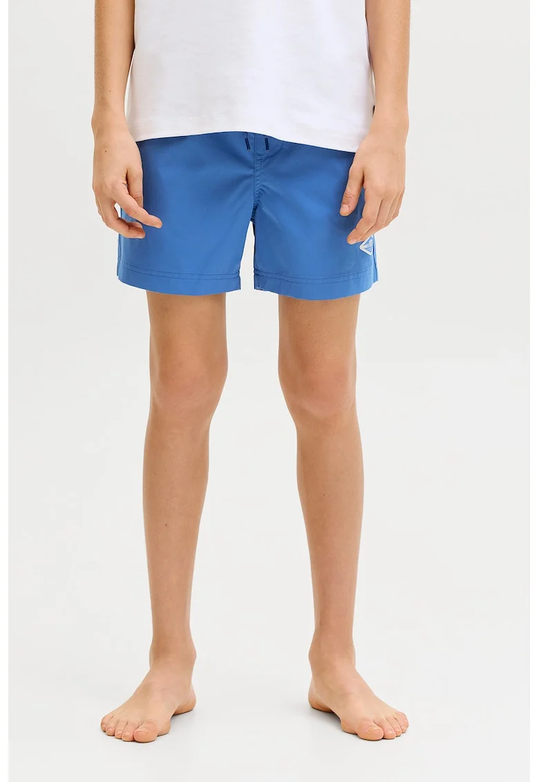 Pantaloni scurti de baie cu snur de ajustare, Albastru deschis