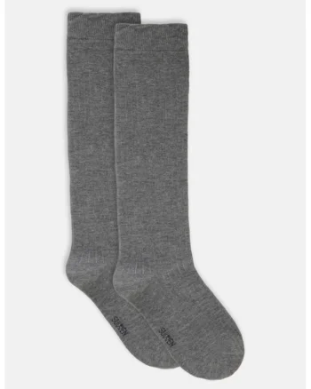 Sosete lungi din amestec de bumbac, Gri inchis melange