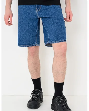 Blugi scurti regular fit, Albastru