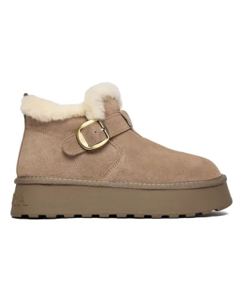 piele naturala, flatform, bej, Bej