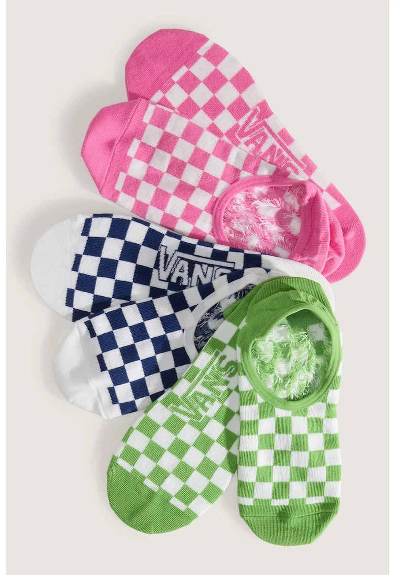 Set de sosete foarte scurte Ticker Canoodle - 3 perechi, Verde/Roz/Bleumarin