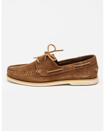 Pantofi loafer din piele intoarsa Navigator, Maro camel