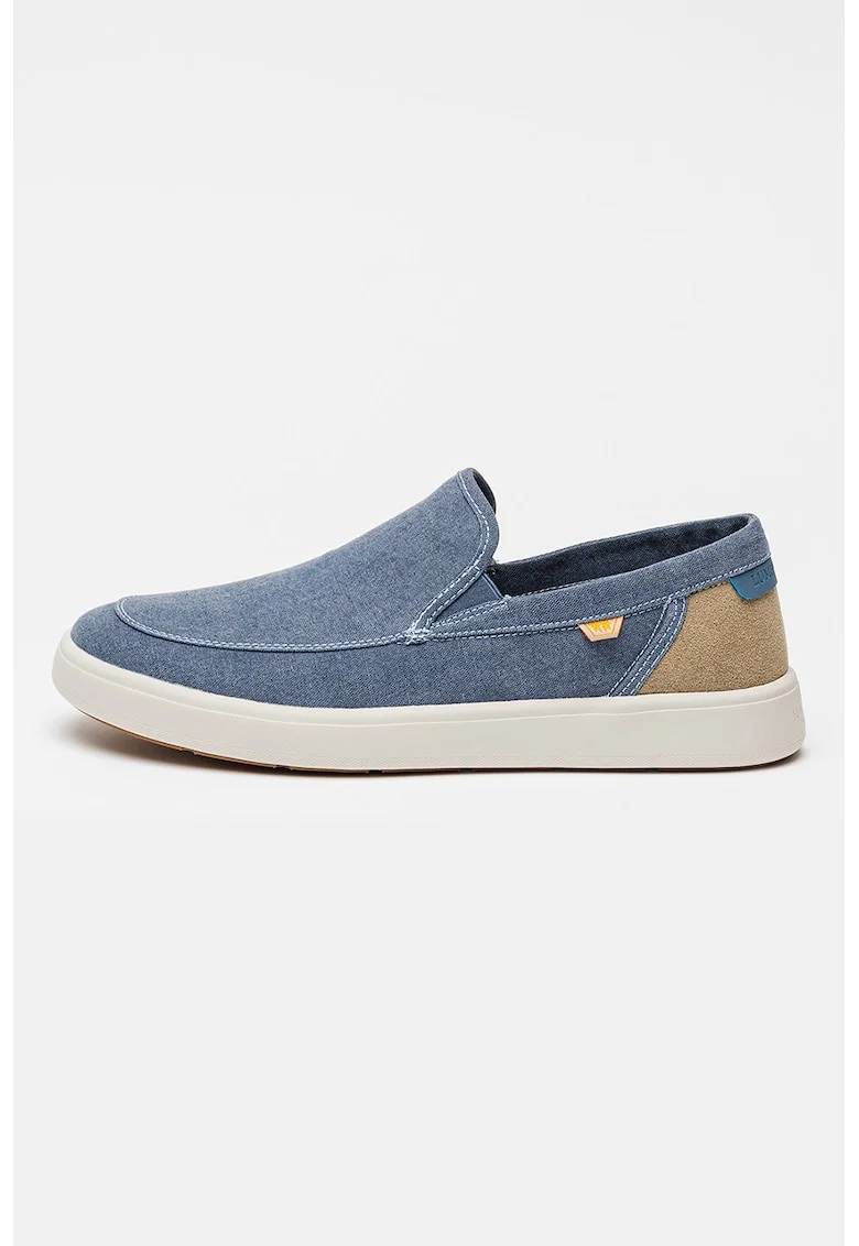 Pantofi loafer din denim cu garnitura din material sintetic pe partea din spate, Albastru lavanda