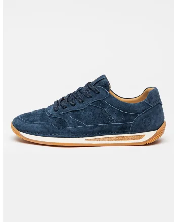 Pantofi sport low-cut din piele intoarsa Corkrun, Albastru indigo
