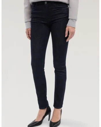 Blugi skinny cu talie medie, Albastru ultramarin