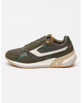 Pantofi sport cu sireturi Erre, Alb/Verde