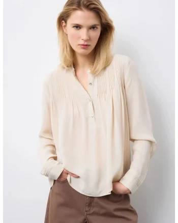 Bluza lejera din viscoza, Bej