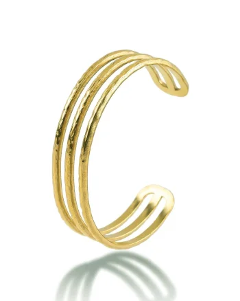 Bratara rotunda placata cu aur de 18K, Auriu