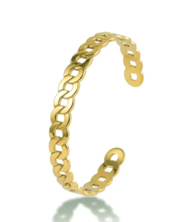 Bratara rotunda placata cu aur de 18K, Auriu