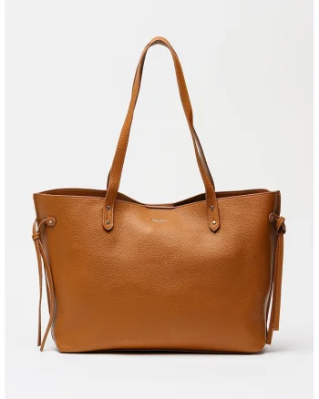 Geanta tote din piele ecologica Audrey, Maro