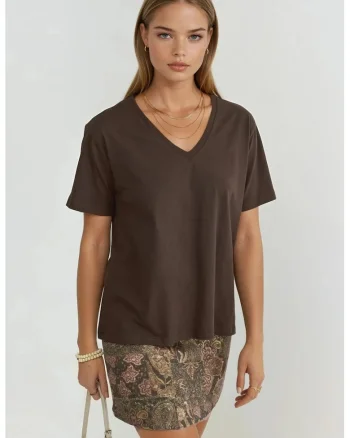 Tricou femei  maro cafea