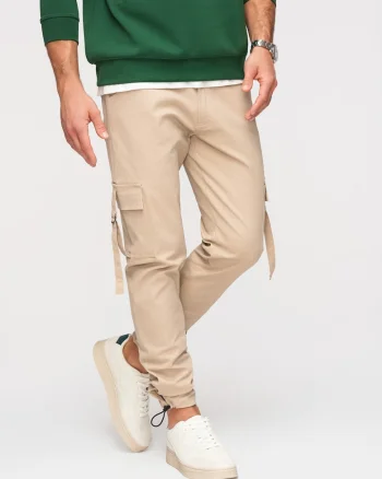 Pantaloni cargo  P1516, Bej