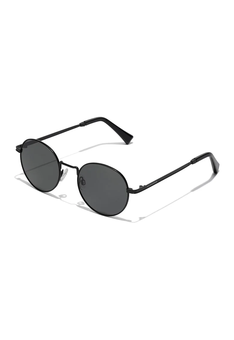 Ochelari de soare rotunzi unisex cu lentile polarizate Moma, Negru/Gri
