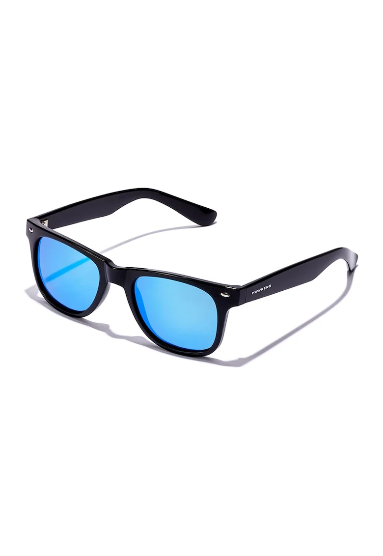 Ochelari de soare unisex polarizati cu lentile oglinda, Negru