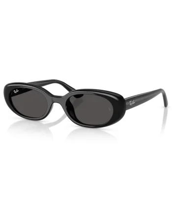 Ray Ban, Ochelari de soare ovali cu logo, Negru