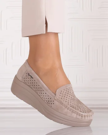 Pantofi dama casual Kaki din Piele Naturașă Anastassia
