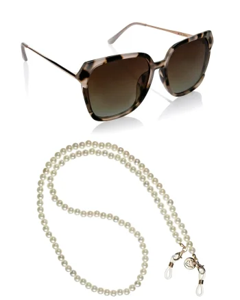 Ochelari de soare unisex cu lentile in degrade Voyage, Negru/Maro taupe deschis/Bronz