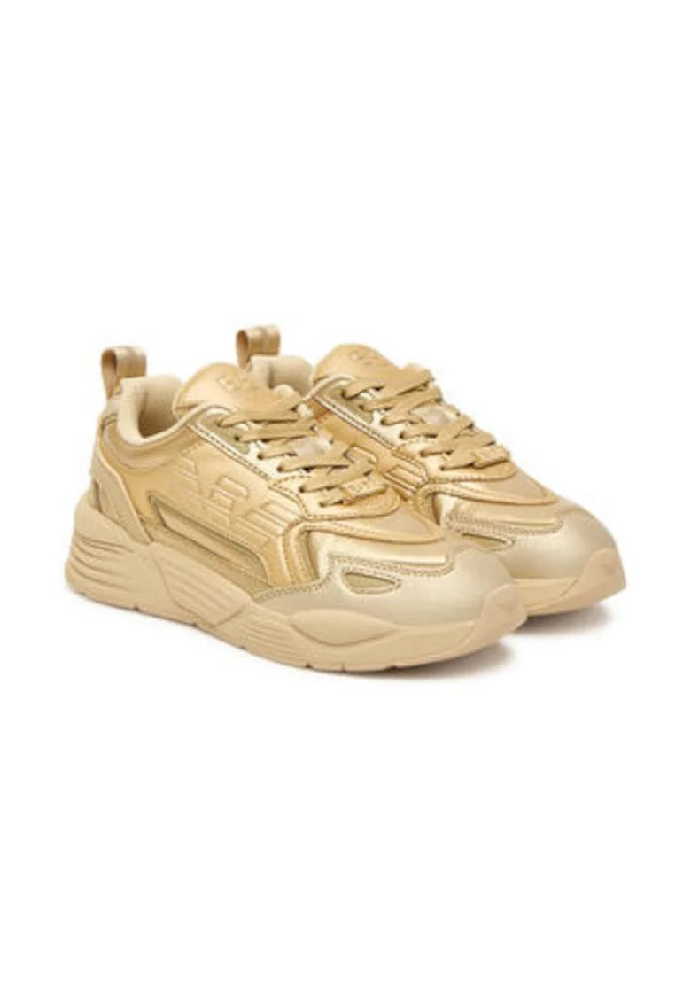 Tenisi pentru dama 305577054, Emporio Armani  Piele ecologica, Auriu