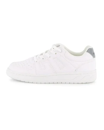 Pantofi sport uni de piele ecologica cu perforati, Crem