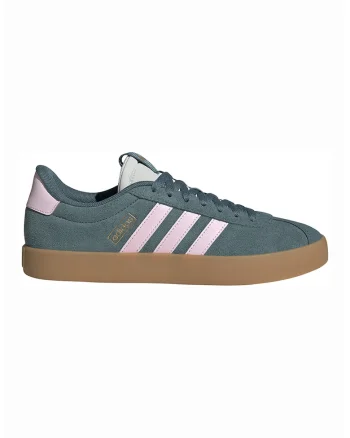 Pantofi sport VL Court 3.0 din piele cu garnituri din piele intoarsa, Roz pastel/Verde persan