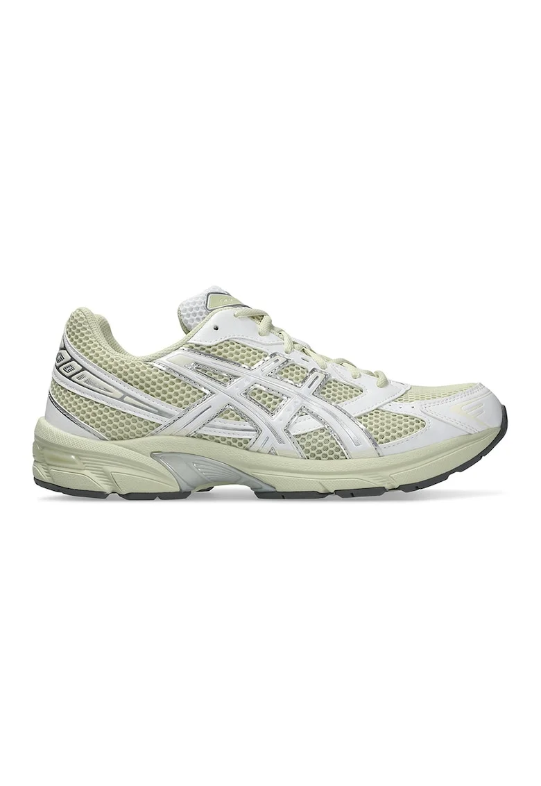 Pantofi sport din plasa cu garnituri din material sintetic Gel-1130, Galben deschis/Alb murdar