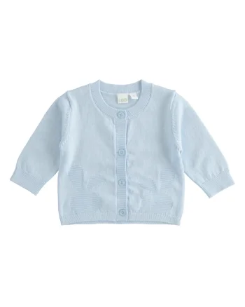 Cardigan tricot bebe baiat,  4.5220, Albastru ciel