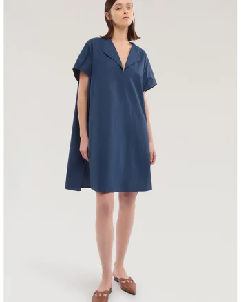 Rochie scurta lejera si asimetrica, Albastru oceanic