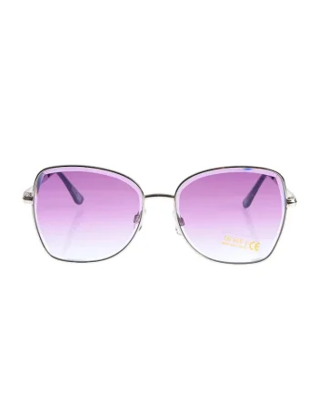 Ochelari de soare eleganti cu rama subtire si lentile mov