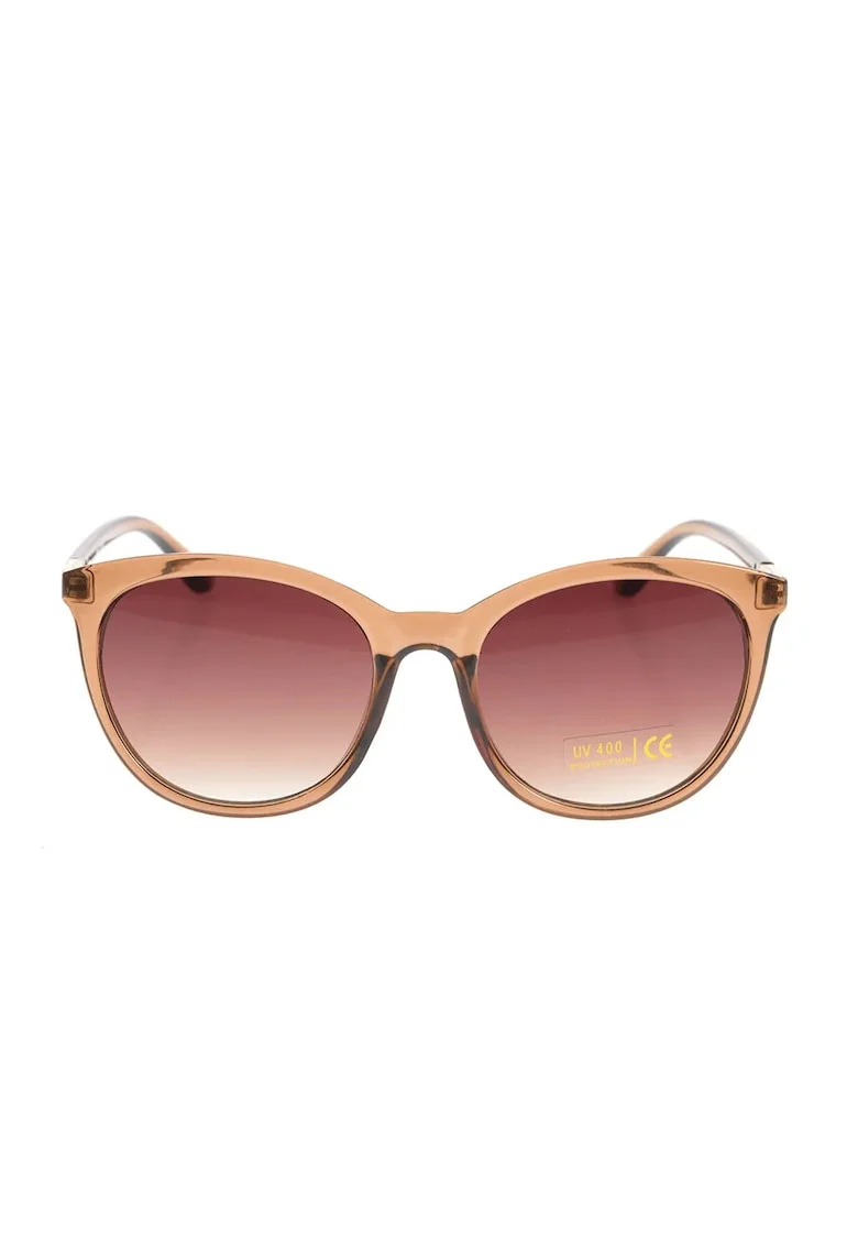 Ochelari de soare  rama transparenta maro, lentile degrade,