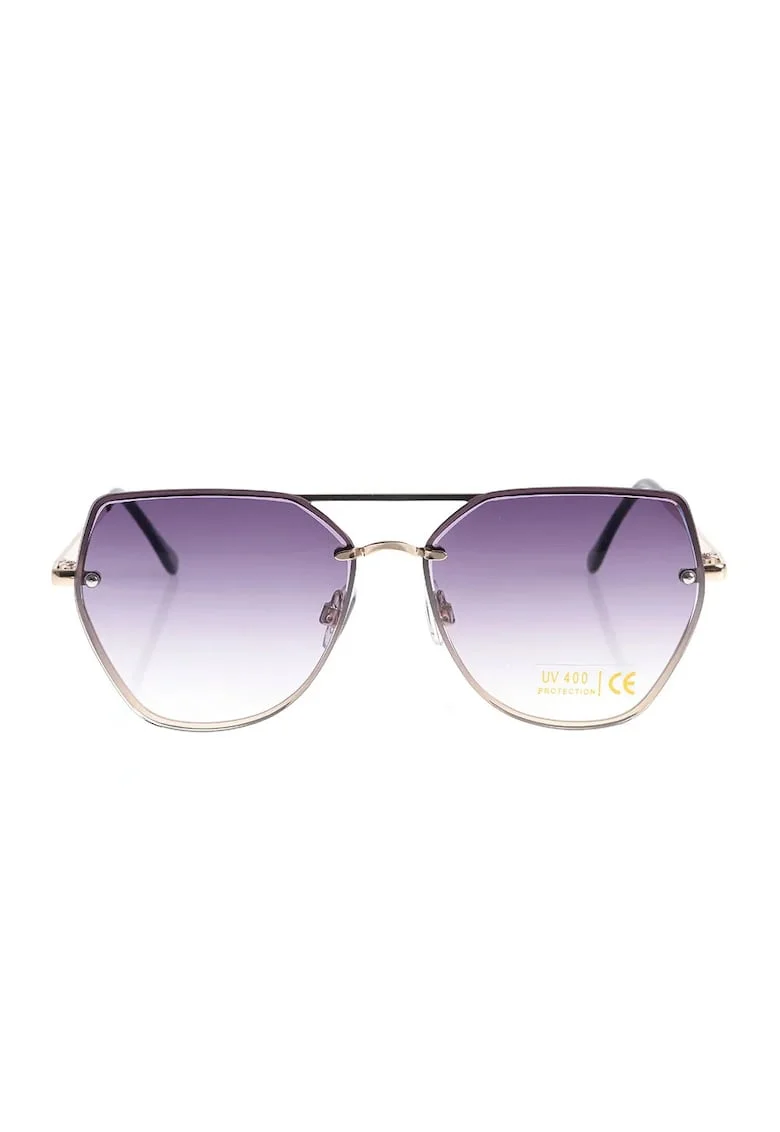 Ochelari de soare eleganti cu rama metalica si accente negre